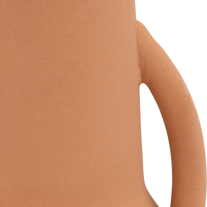 Ceramic 8\" Vase with Handles - Terracotta