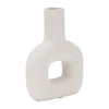 Dolomite 8\" Open Cut Vase - White