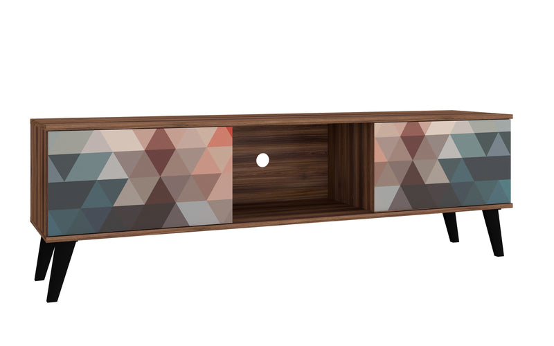 Manhattan Comfort Doyers 62.20\" Mid-Century Modern TV Stand - Multi-Colour