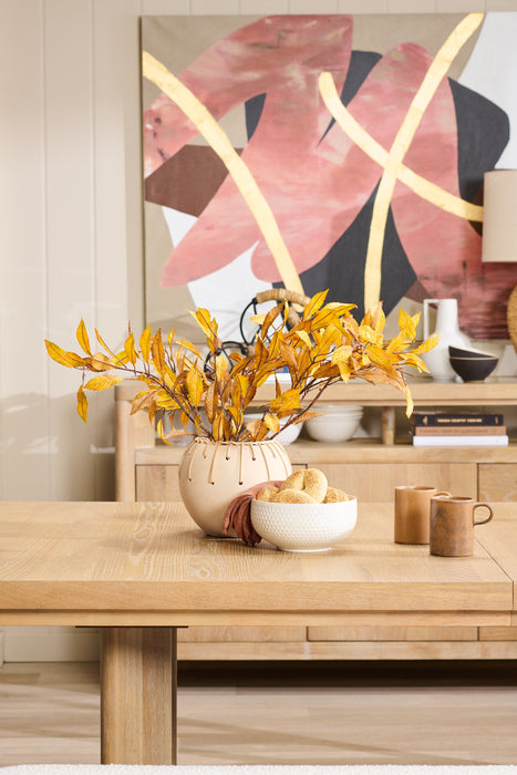 Natural 9\" Ceramic Weave Bowl