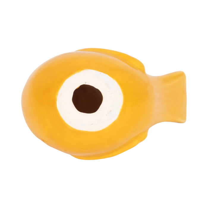 Ceramic 5\" Side View Bird - Mustard