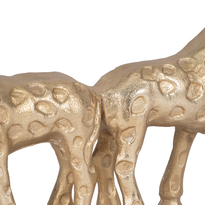 Metal 10\" Giraffe Couple - Gold