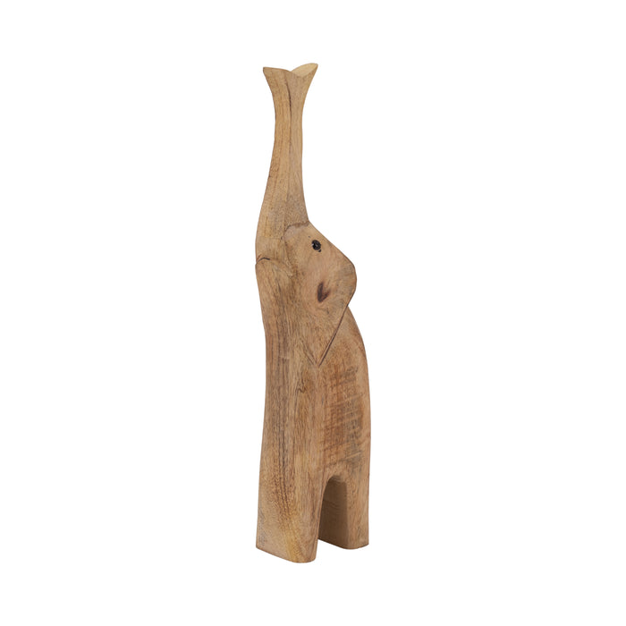Mango Wood 15\" Elephant - Brown