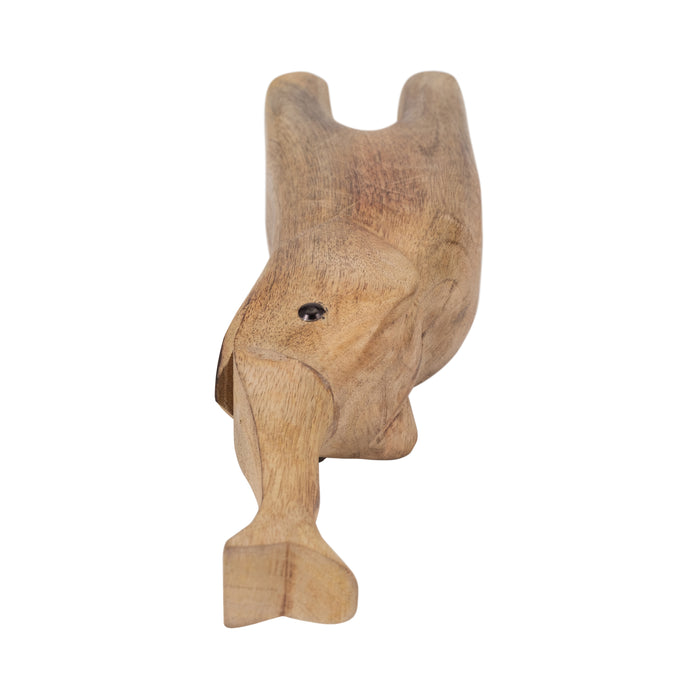 Mango Wood 15\" Elephant - Brown