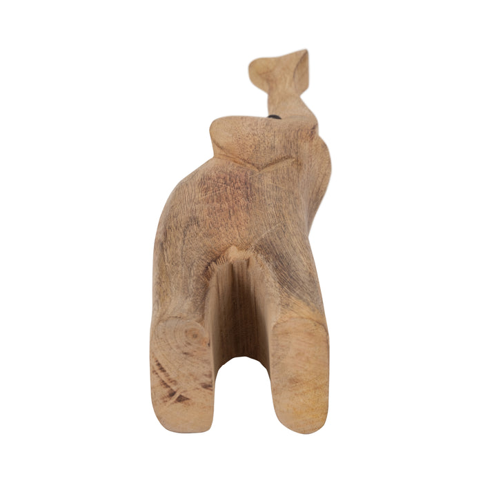 Mango Wood 15\" Elephant - Brown