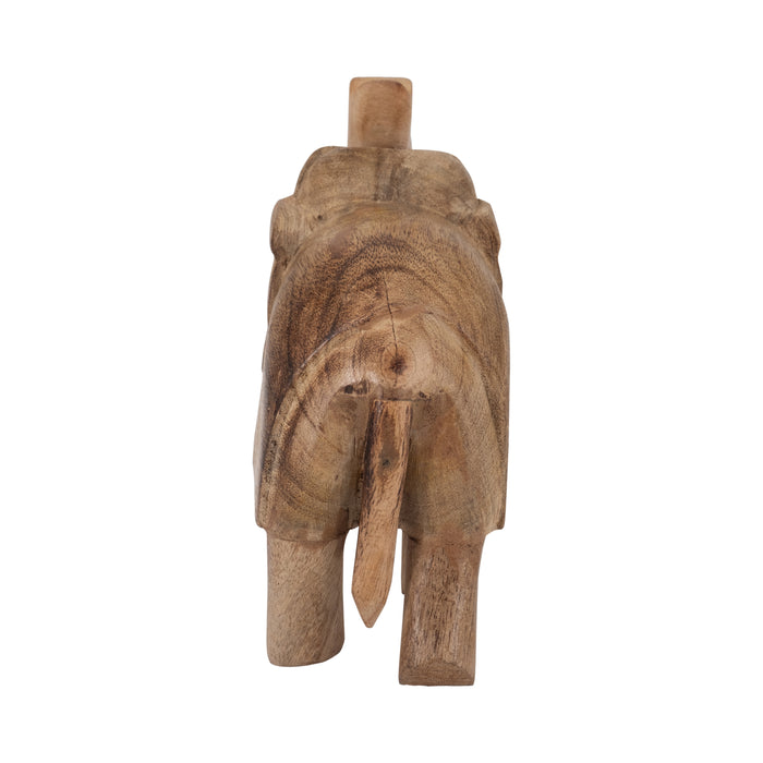 Mango Wood 7\" Elephant - Brown