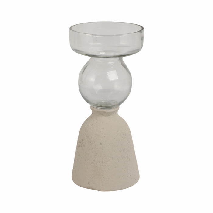 Ecomix Glass 9\" Vase - Ivory