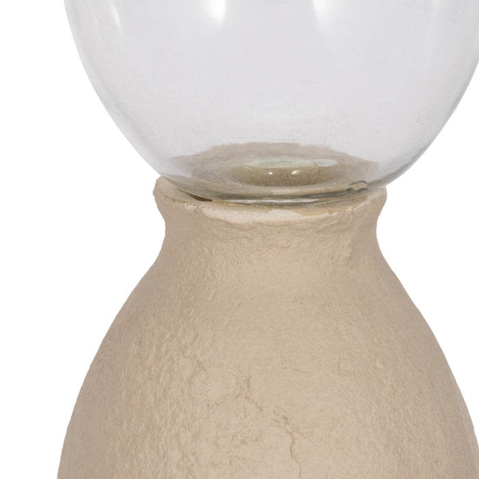 Ecomix Glass 15\" Vase - Ivory