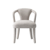 Palmer Mid-Century Modern Upholstered Tweed Armchair in Silver Lining Armoire
