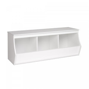 Monterey Stackable 3-Bin Storage Cubbie - White