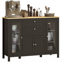 HOMCOM Sideboard Buffet Cabinet with 2 Drawers 3 Storage Cabinets, Brown