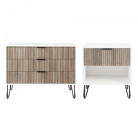 Dumbo Modern 2-Piece Dresser Set in Rustic Gray and White