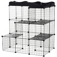 Pawhut 40 Panels Small Animal Cage, Pet Playpen With Doors, Kitten Cage, Portable Metal Wire Yard Fo