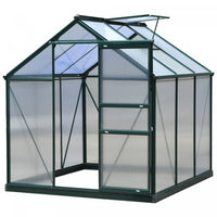 Outsunny 6.2' X 6.3' X 6.6' Clear Polycarbonate Greenhouse Large Walk-in Green House Garden Plants G
