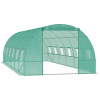 Outsunny 26.2' X10' X 6.7' Large Walk In Tunnel Greenhouse Garden Plant Seed Green House Premium Ste