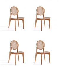 Versailles Industry Chic Wood Dining Chair in Natural - Set of 4