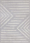 Forte Grey White Modern Striped Area Rug - 5'3\" x 7'5\"