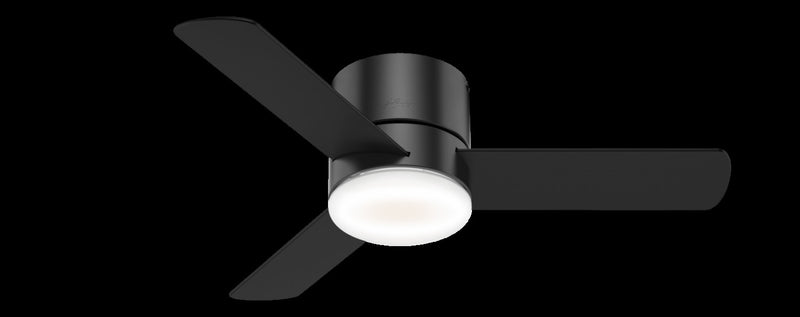Minimus Ceiling Fan with Light Fixture - Black