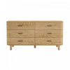 Solara Contemporary 68" Solid Wood Dresser in Natural Oak (6-Drawer) | Commode contemporaine Solara 68" en bois massif chene naturel (6 tiroirs)