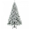 HOMCOM 7ft Flocked Christmas Tree with Hinged Design, Fir Xmas Tree
