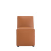 Manhattan Comfort Anna Modern Square Faux Leather Dining Chair - Saddle