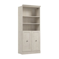 Bestar Versatile 36 W Closet Organizer with Doors - Linen White Oak