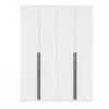 Lee Modern 2-Piece Wardrobe Closet in White Armoire