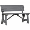 Outsunny Wooden Garden Bench For Outdoor, Grey