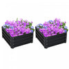 Outsunny 2' X 2' X 1' 2-pieces Raised Garden Bed With Color Steel Frame For Vegetables, Flowers, Herbs, Grey