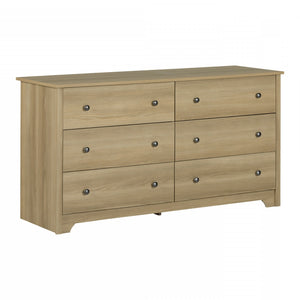 Vito 6-Drawer Dresser - Natural Ash