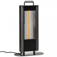 Outsunny Electric Patio Heater With Ultra-low Glare And 6 Heat Settings, 1200w Aluminium Alloy Freestanding Infrared Heater With Infrared Remote Control, Black