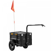 Soozier Bike Trailer, 17 Gal Bike Cargo Trailer with Foldable Storage Box