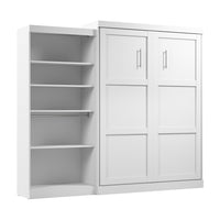 Bestar Pur Queen Murphy Bed with Closet Organizer (101 W) - White