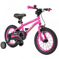 Costway 14-inch Kid's Bike For 3-5 Years Old With Adjustable Saddle & Anti-slip Handlebar Pink