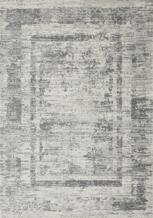 Kylie Grey Faded Borders Rug, 7'10\" x 10'10\" Indoor Area Rug