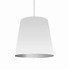 Dainolite Oversized Drum 1 Light Pendant Large White/Silver Shade Lamp