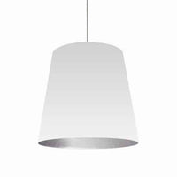 Dainolite Oversized Drum 1 Light Pendant Large White/Silver Shade Lamp
