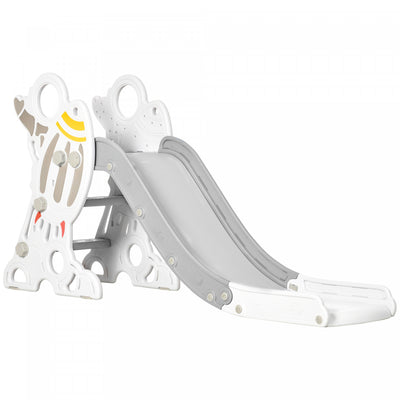 Qaba Toddler Slide Indoor For Kids 1.5-3 Years Old, Space Theme Climber Slide Playset, Grey|Qaba Toboggan D'interieur Pour Les Tout-petits Ages De 1,5 A 3 Ans, Petit Toboggan Pour Tout-petits,