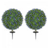 HOMCOM Artificial Plants Faux Lavender Set of 2, UV Protected Fake Plants