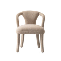 Palmer Mid-Century Modern Upholstered Tweed Armchair in Gold Dust Dining Chair