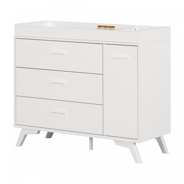 Milos 3-drawer Changing Table With Removable Changing Tray - Pure White 