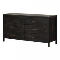 Gravity 6-drawer Dresser - Rubbed Black