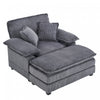 Liam 46.9\" Modern indoor corduroy sofa with 2 soft cushions ,Grey Sofa