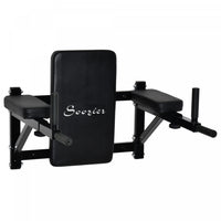 Soozier Wall Mounted Dip Station Multi-function Power Tower Set Home Gym Pull Up Bar Chin Up Exercis