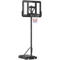 Soozier Portable Basketball Hoop, 5ft-10ft Height Adjustable With Wheels
