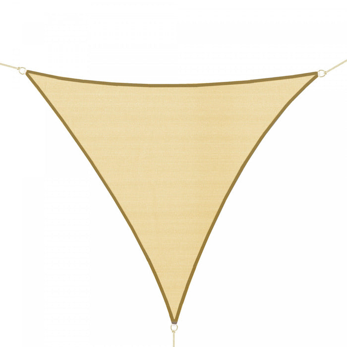 Outsunny Triangle 18’ Canopy Sun Sail Shade Garden Cover Uv Protector Outdoor Patio Lawn Shelter With Carrying Bag Beige