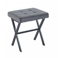 Owen Multi-Purpose Seating Accent Stool with Metal Legs,Grey Accent Chair