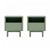 Ella Modern 20\" Nightstand in Sage Green (1-Drawer) - Set of 2