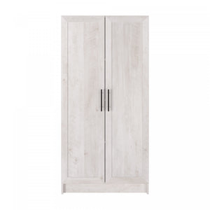 Elite Accent Storage Cabinet with Panel Doors & 3 Shelves - Rustic White 