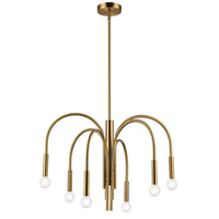 Dainolite Callway 6 Light Chandelier Aged Brass Lamp